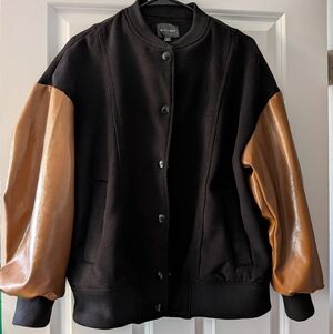 Black and Brown Varsity Jacket